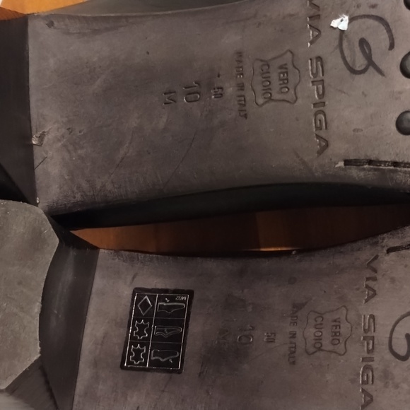 Vintage Black Loafer Heels Via Spiga Oxford Heels - Picture 10 of 16